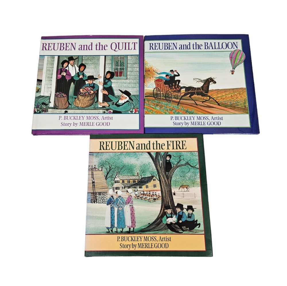Reuben And The Quilt Balloon Fire Books Lot of 3 By Merle Good Children's Books